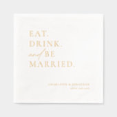 Essen Sie trinken und Verheiratete Probe Abendesse Servietten Mit Folie (Vorderseite)