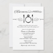 Essen Sie trinken und Verheiratete Probe essen Einladung (Vorderseite)