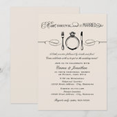 Essen Sie trinken und Verheiratete Probe essen Einladung (Vorne/Hinten)