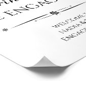 Essen Sie trinken und Verlobt sein Retro Begrüßung Poster (Ecke)