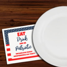 Essen Sie trinken und werden Sie Patriotic 4. Juli