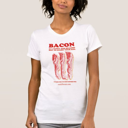 Essen Sie unterschiedliches - essen Sie Speck T-Shirt (Vorderseite)