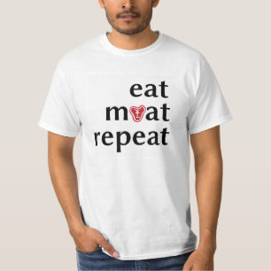 Essen Sie vegetarisches lustiges Antit-Stück der T-Shirt