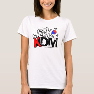 Essen Sie weibliches angepasstes des Schlaf-KDM T-Shirt