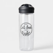 Essen Sie weniger Essen richtig Design Trinkflasche (Vorderseite)