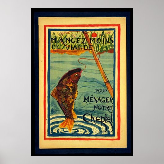 Essen Sie weniger Fleisch, um unser Viehplakat Ret Poster (Vorne)