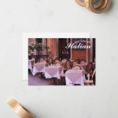 Essen Sie wie ein italienisches Foto Mitteilungska Mitteilungskarte (Vorderseite/Rückseite Beispiel)