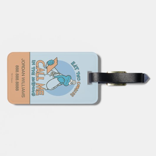 Essen Sie zwei Kekse, rufen Sie mich am Morgen an Gepäckanhänger (Rückseite horizontal)