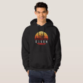 Essen Skyline Sunset in Retro Vintage Style Hoodie (Vorne ganz)