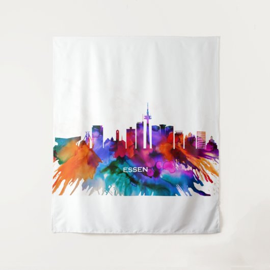 Essen Skyline Wandteppich (Vorderseite)