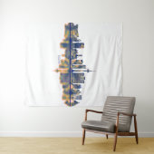 Essen Skyline Wandteppich (Beispiel (Horizontal))