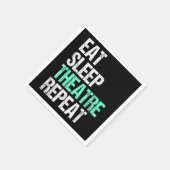 Essen Sleep Acter Wiederholung lustige Schauspiele Serviette (Ecke)