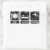 Essen Sleep Aikido Rechteckiger Aufkleber (Tasche)