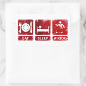 Essen Sleep Aikido Rechteckiger Aufkleber (Tasche)