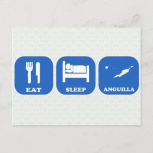 Essen Sleep Anguilla Postkarte
