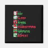 Essen Sleep Anime Gaming Weihnachten Pajama Weihna Magnet (Vorne)