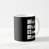 Essen Sleep Anime Repeat, Anime Manga Men Women Pu Kaffeetasse (VorderseiteRechts)