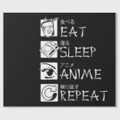 Essen Sleep Anime Wiederholung Geschenk Idee Cospl Geschenkpapier (Flach)