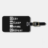 Essen Sleep Anime Wiederholung japanische Manga Lo Gepäckanhänger (Vorderseite horizontal)