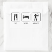 Essen Sleep Archery Rechteckiger Aufkleber (Tasche)