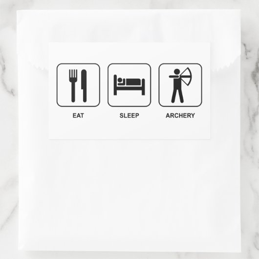 Essen Sleep Archery Rechteckiger Aufkleber (Tasche)