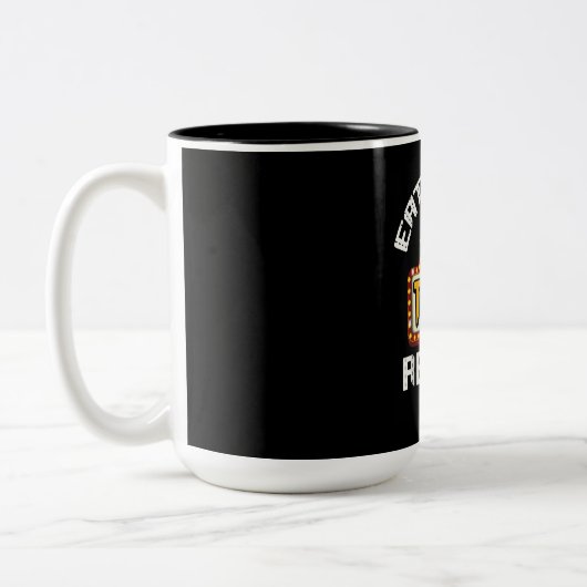Essen Sleep Atre Wiederholung Schauspiel Schauspie Zweifarbige Tasse (Links)