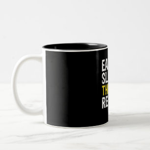 Essen Sleep Atre Wiederholung Schauspieler Geschen Zweifarbige Tasse