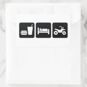 Essen Sleep ATV Rechteckiger Aufkleber (Tasche)