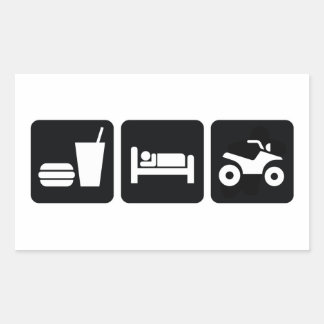 Essen Sleep ATV Rechteckiger Aufkleber