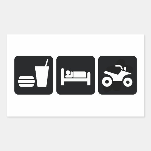 Essen Sleep ATV Rechteckiger Aufkleber (Vorderseite)