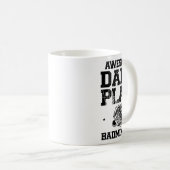 Essen Sleep Badminton Repeat Shuttle Racket Kaffeetasse (VorderseiteRechts)