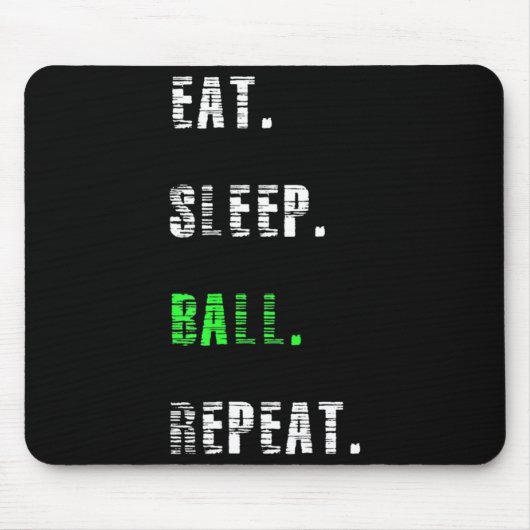 Essen Sleep Ball Wiederholung Basketball Geschenk Mousepad (Vorne)