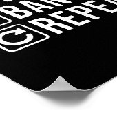 Essen Sleep Bang Wiederholung Disk Golf Golfer Fri Poster (Ecke)