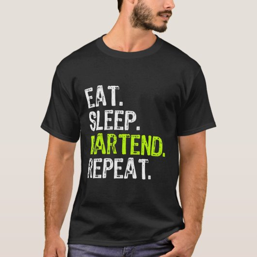 Essen Sleep Bartend Barkeeper Bartending Funny Ges T-Shirt (Vorderseite)