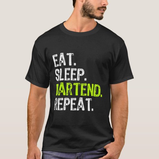 Essen Sleep Bartend Barkeeper Bartending Funny Ges T-Shirt (Vorderseite)