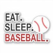 Essen Sleep Baseball Aufkleber (Vorderseite)