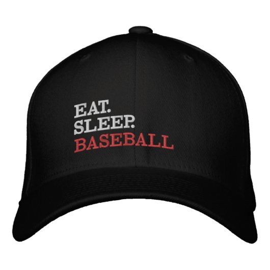 Essen Sleep Baseball Bestickte Baseballkappe (Vorderseite)