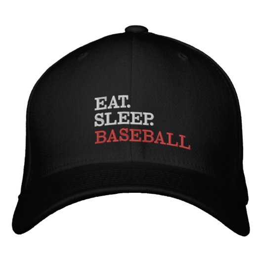 Essen Sleep Baseball Bestickte Baseballkappe (Vorderseite)