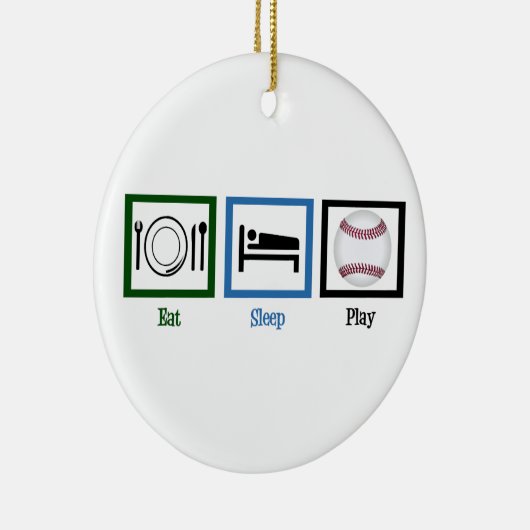 Essen Sleep Baseball Keramikornament (Rechts)