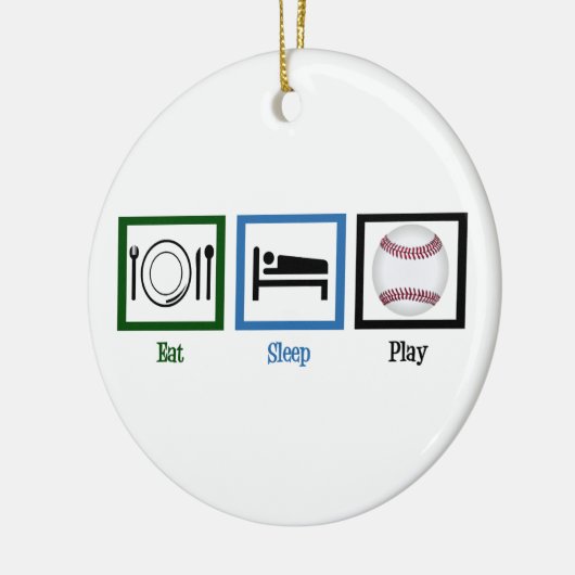 Essen Sleep Baseball Keramikornament (Links)