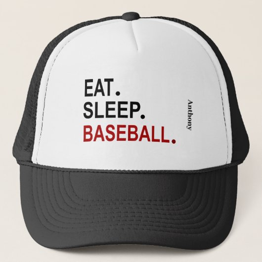Essen Sleep Baseball Personalisiert Hat Truckerkappe (Vorderseite)