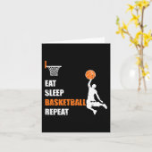 Essen Sleep Basketball Wiederholen Basketball Boys Karte (Gelbe Blume)