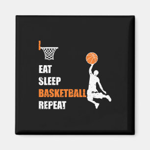 Essen Sleep Basketball Wiederholen Basketball Boys Magnet