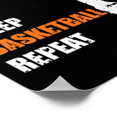 Essen Sleep Basketball Wiederholen Basketball Boys Poster (Ecke)