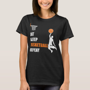 Essen Sleep Basketball Wiederholen Basketball Boys T-Shirt