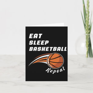 Essen Sleep Basketball Wiederholen Funny Karte