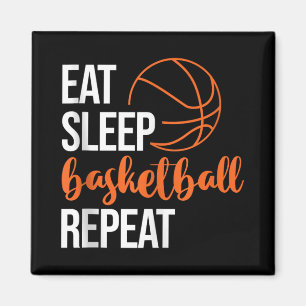 Essen Sleep Basketball Wiederholen Spaß Sport Moti Magnet