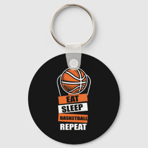 Essen Sleep Basketball Wiederholen Spielertrainer Schlüsselanhänger