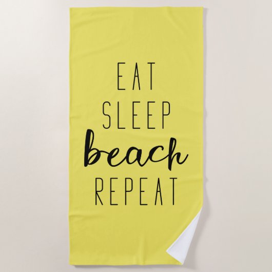 Essen Sleep Beach Wiederholung Strandtuch (Vorderseite)