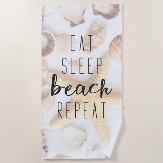 Essen Sleep Beach Wiederholung Strandtuch (Vorderseite)